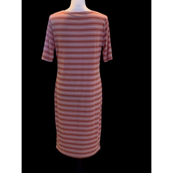 LuLaRoe Womens Carley Dress Size L Orange - Picture 13 of 16